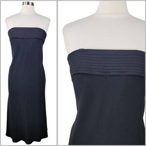 Ralph Lauren Strapless Knee Length Dress Size 8 Evening Event Boned Womens LBD